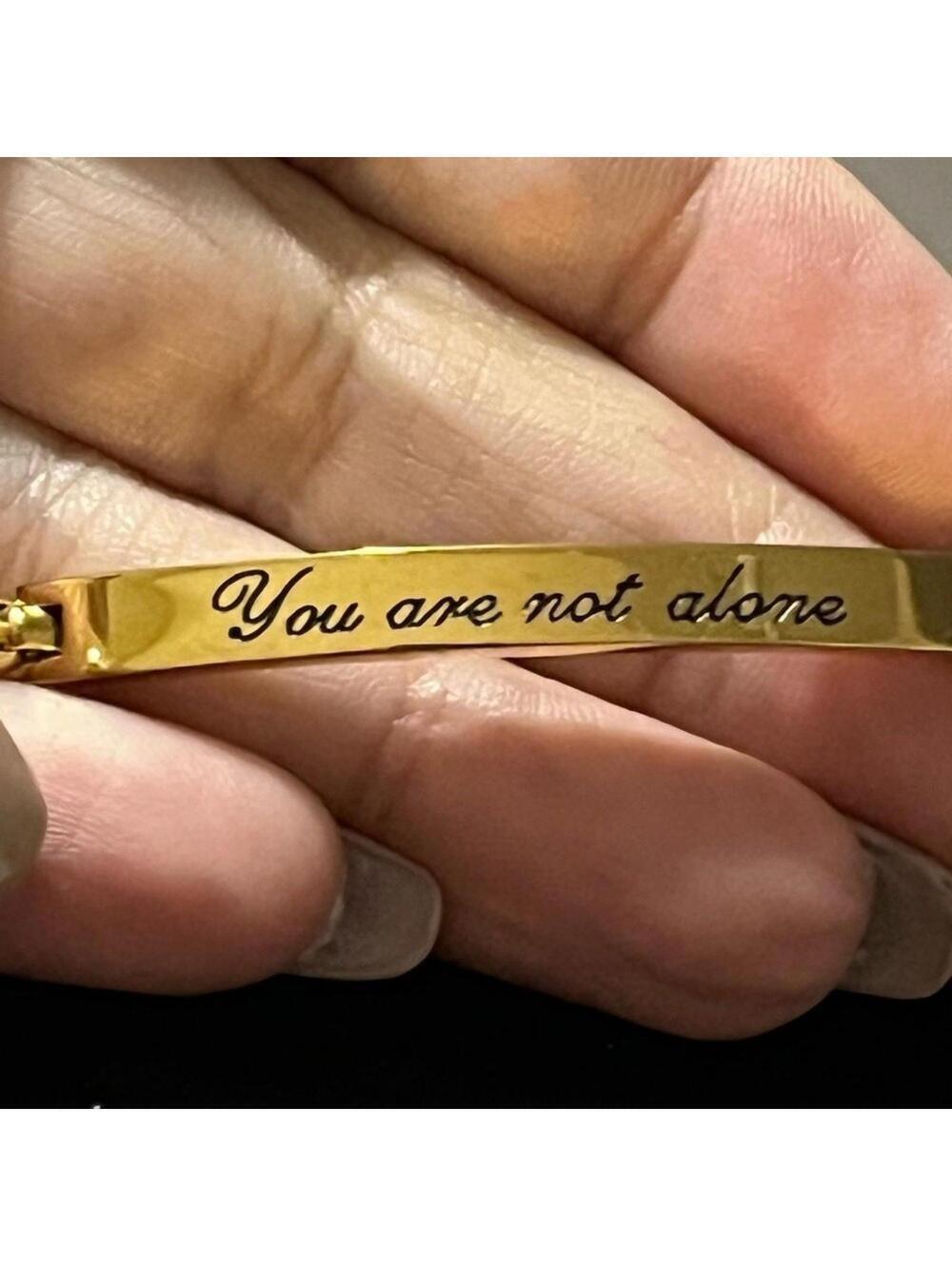Goldtone Inspirational Bracelet, Magnetic